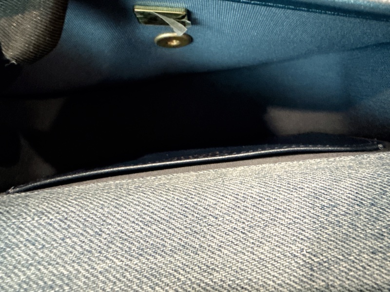 近全新🍀Chanel✨2024s牛仔丹寧郵差包馬鞍包 台灣購證-22