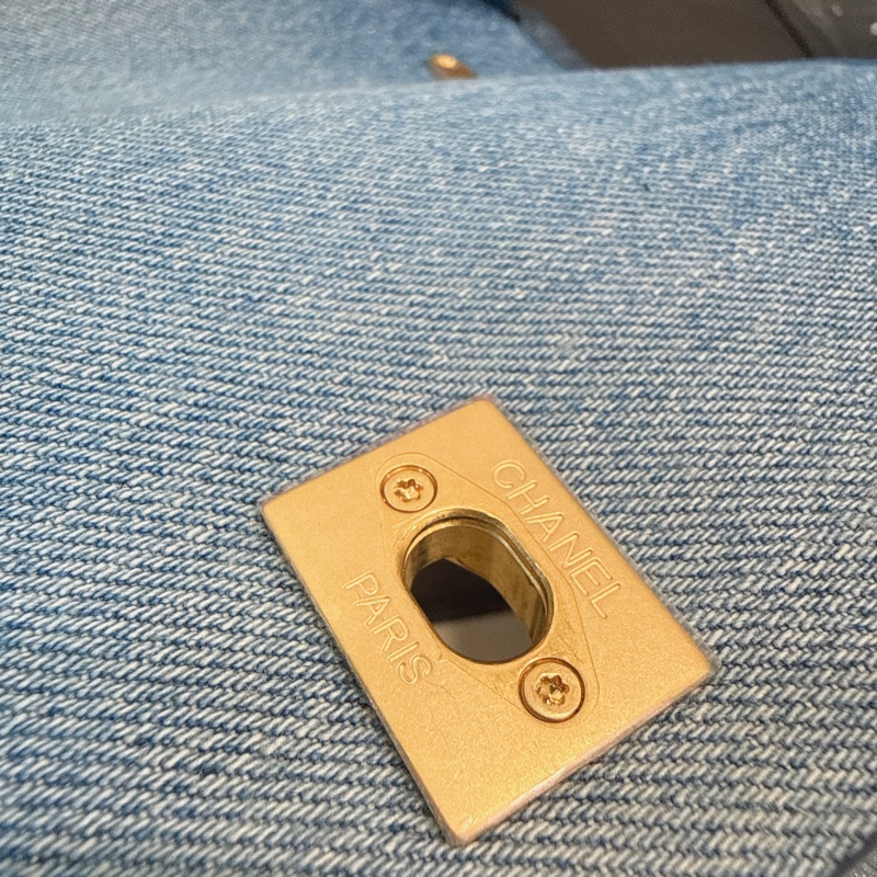 近全新🍀Chanel✨2024s牛仔丹寧郵差包馬鞍包 台灣購證-28