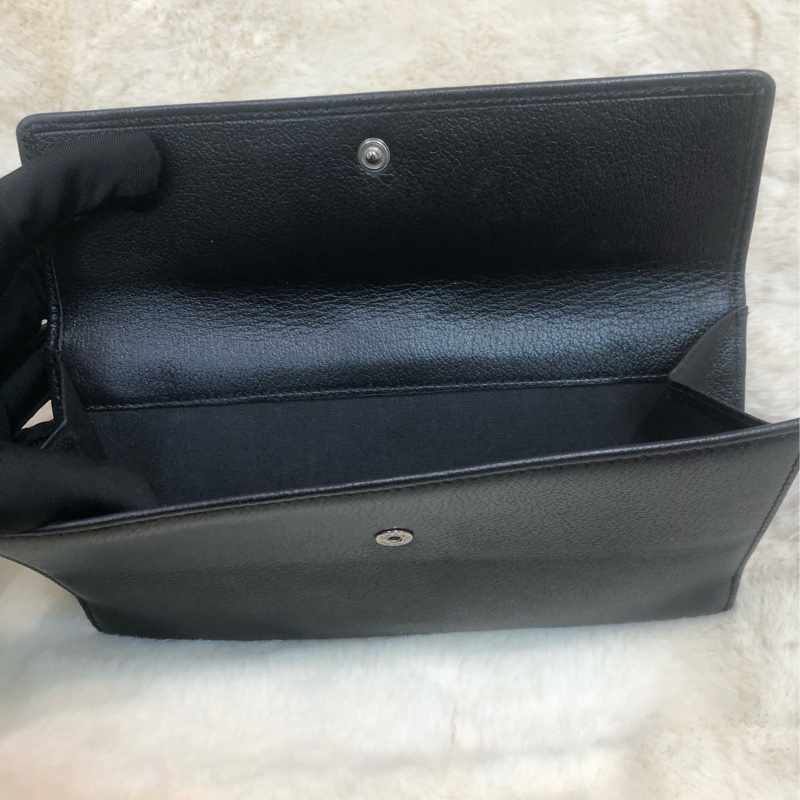 Chanel 山茶花黑色長銀包 XB822-6