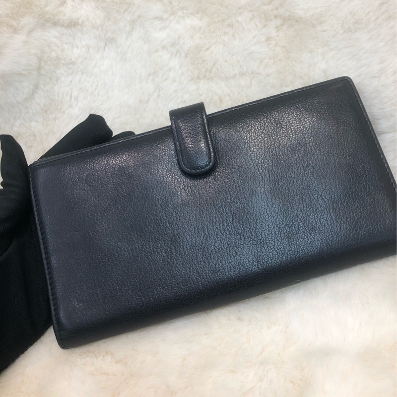 Chanel 山茶花黑色長銀包 XB822-9