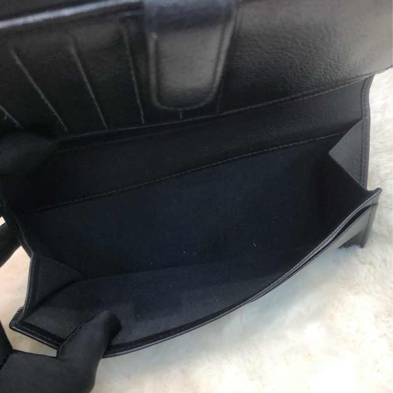 Chanel 山茶花黑色長銀包 XB822-12