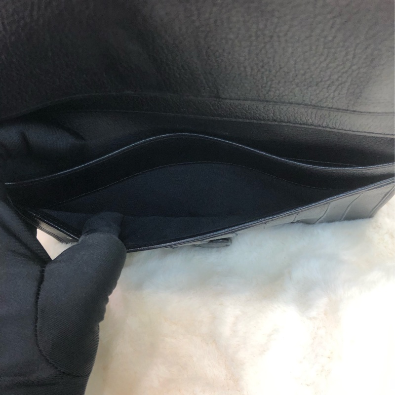 Chanel 山茶花黑色長銀包 XB822-17