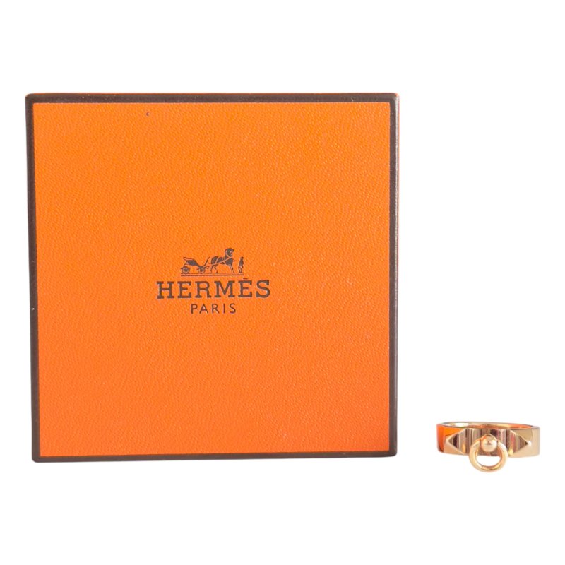 HERMES Collier de chien 18K玫瑰金 戒指-1