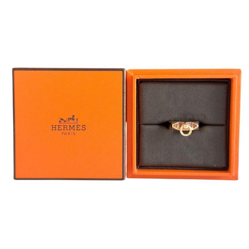 HERMES Collier de chien 18K玫瑰金 戒指-2