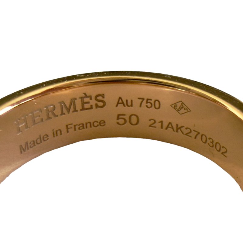 HERMES Collier de chien 18K玫瑰金 戒指-14