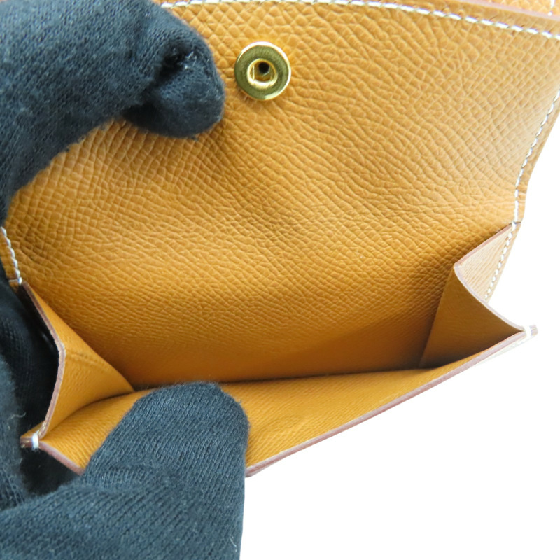 焦糖色 Epsom牛皮 Bearn mini 金扣 兩折短夾【HERMES 愛馬仕】Z刻 H039796CC-5