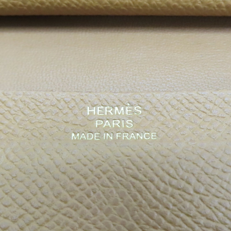 焦糖色 Epsom牛皮 Bearn mini 金扣 兩折短夾【HERMES 愛馬仕】Z刻 H039796CC-7