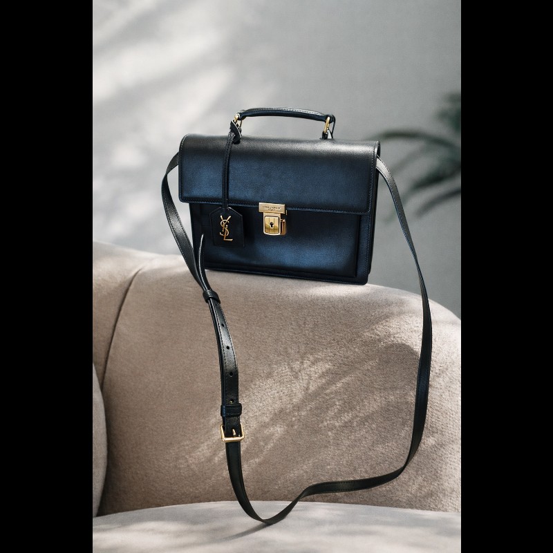 🫅女神購物節狂降（原$19800）‼️只到3/15⏰㊣✨YSL✨SAINT LAURENT 聖羅蘭 黑色 復古 壓釦 小方包 風琴包 小書包 手提包 肩背包 斜背包/二手精品/保證正品🌳二手樹屋🌳-1