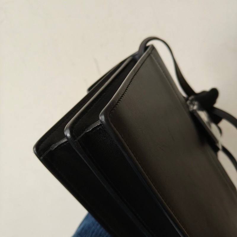 🫅女神購物節狂降（原$19800）‼️只到3/15⏰㊣✨YSL✨SAINT LAURENT 聖羅蘭 黑色 復古 壓釦 小方包 風琴包 小書包 手提包 肩背包 斜背包/二手精品/保證正品🌳二手樹屋🌳-10