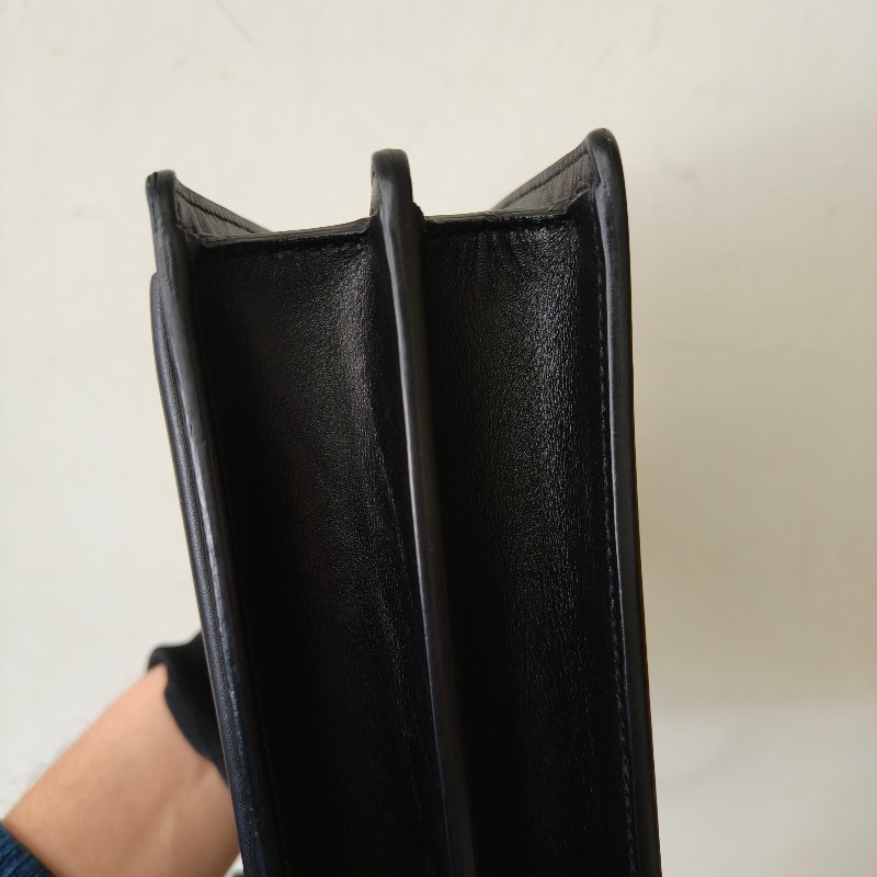 🫅女神購物節狂降（原$19800）‼️只到3/15⏰㊣✨YSL✨SAINT LAURENT 聖羅蘭 黑色 復古 壓釦 小方包 風琴包 小書包 手提包 肩背包 斜背包/二手精品/保證正品🌳二手樹屋🌳-11