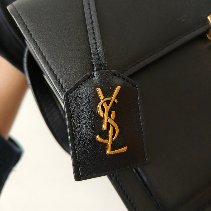 🫅女神購物節狂降（原$19800）‼️只到3/15⏰㊣✨YSL✨SAINT LAURENT 聖羅蘭 黑色 復古 壓釦 小方包 風琴包 小書包 手提包 肩背包 斜背包/二手精品/保證正品🌳二手樹屋🌳-14