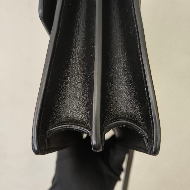 🫅女神購物節狂降（原$19800）‼️只到3/15⏰㊣✨YSL✨SAINT LAURENT 聖羅蘭 黑色 復古 壓釦 小方包 風琴包 小書包 手提包 肩背包 斜背包/二手精品/保證正品🌳二手樹屋🌳-24