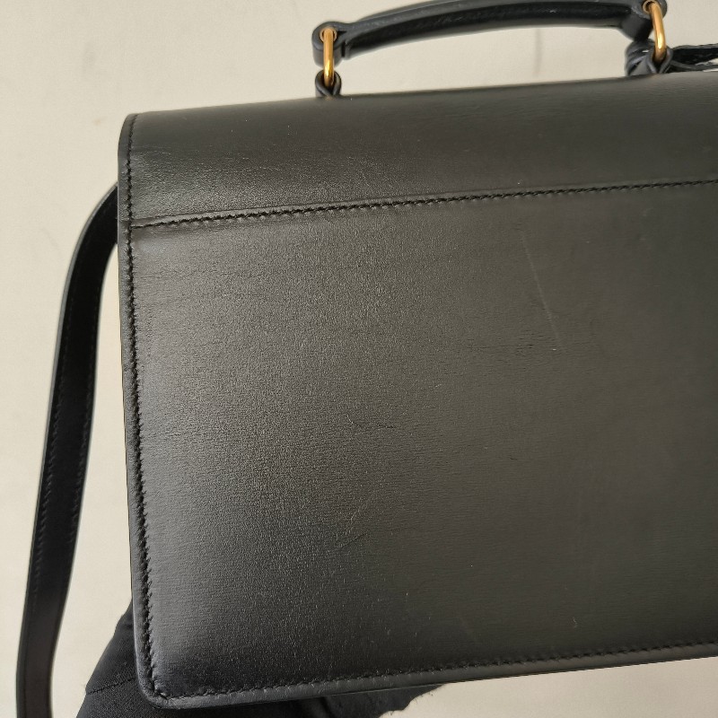 🫅女神購物節狂降（原$19800）‼️只到3/15⏰㊣✨YSL✨SAINT LAURENT 聖羅蘭 黑色 復古 壓釦 小方包 風琴包 小書包 手提包 肩背包 斜背包/二手精品/保證正品🌳二手樹屋🌳-25