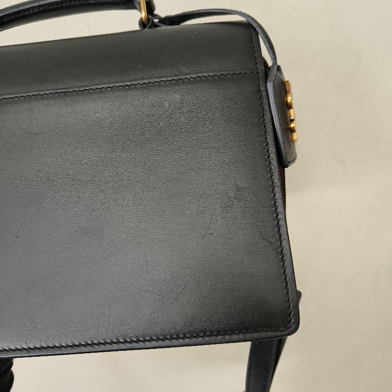 🫅女神購物節狂降（原$19800）‼️只到3/15⏰㊣✨YSL✨SAINT LAURENT 聖羅蘭 黑色 復古 壓釦 小方包 風琴包 小書包 手提包 肩背包 斜背包/二手精品/保證正品🌳二手樹屋🌳-26