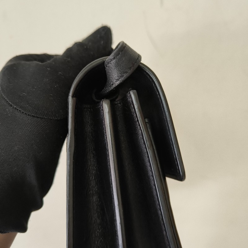 🫅女神購物節狂降（原$19800）‼️只到3/15⏰㊣✨YSL✨SAINT LAURENT 聖羅蘭 黑色 復古 壓釦 小方包 風琴包 小書包 手提包 肩背包 斜背包/二手精品/保證正品🌳二手樹屋🌳-29