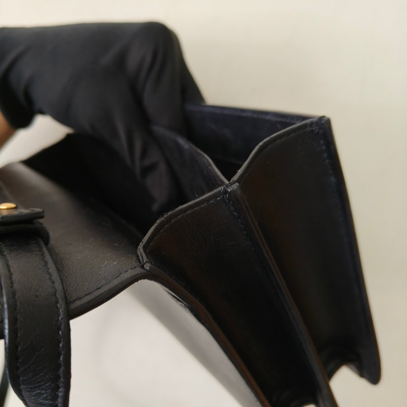 🫅女神購物節狂降（原$19800）‼️只到3/15⏰㊣✨YSL✨SAINT LAURENT 聖羅蘭 黑色 復古 壓釦 小方包 風琴包 小書包 手提包 肩背包 斜背包/二手精品/保證正品🌳二手樹屋🌳-49