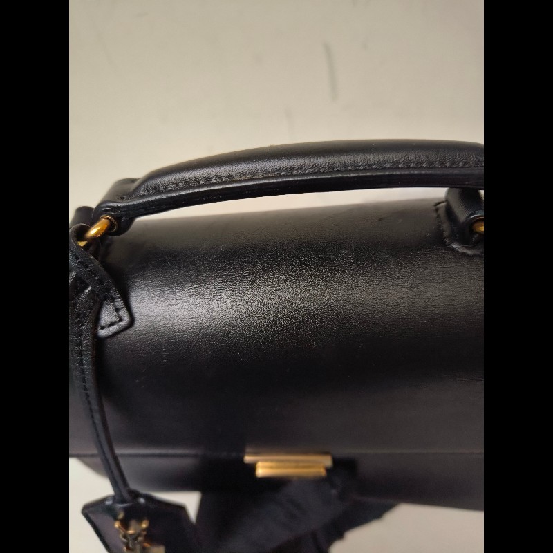 🫅女神購物節狂降（原$19800）‼️只到3/15⏰㊣✨YSL✨SAINT LAURENT 聖羅蘭 黑色 復古 壓釦 小方包 風琴包 小書包 手提包 肩背包 斜背包/二手精品/保證正品🌳二手樹屋🌳-54