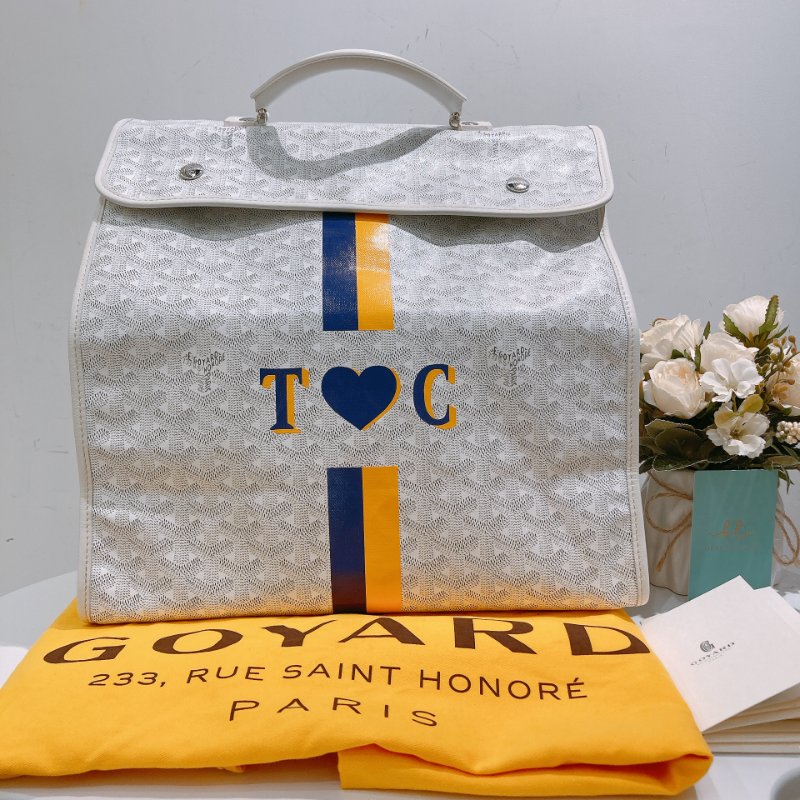 TW4765 Goyard 戈雅 雙肩 背包Sac Saint Leger Backpack Blanc-17
