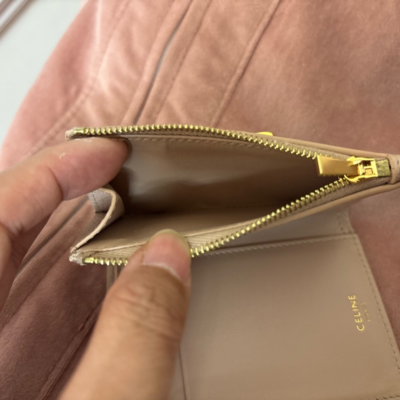 CELINE Triomphe Wallet 三折 + 有拉鍊零錢袋-15