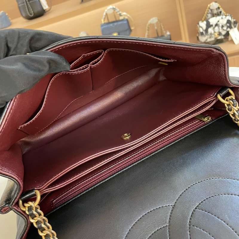 Chanel香奈儿 黑武士斜纹金币链条包 有卡 有塵袋 無盒子-11