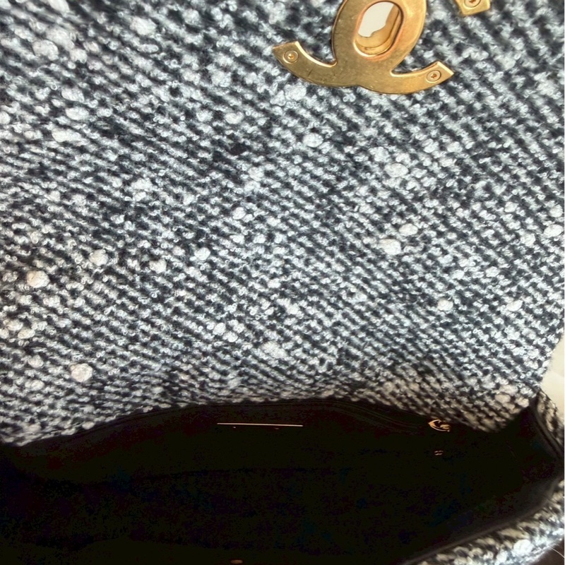 Chanel✨19 Bag針織花呢翻蓋手提包單肩包鏈條包 芯片款-21