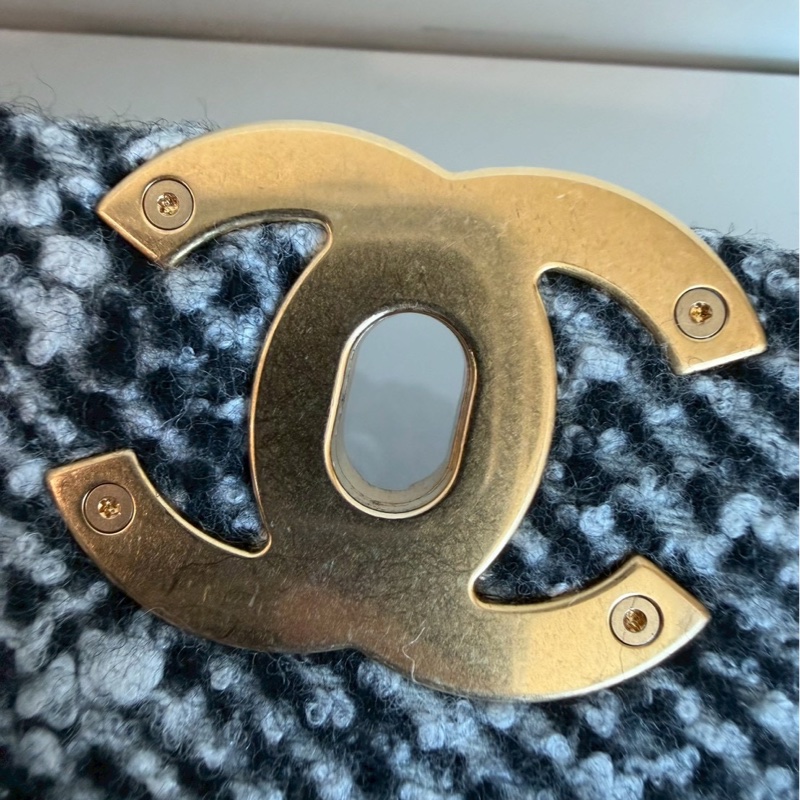 Chanel✨19 Bag針織花呢翻蓋手提包單肩包鏈條包 芯片款-26