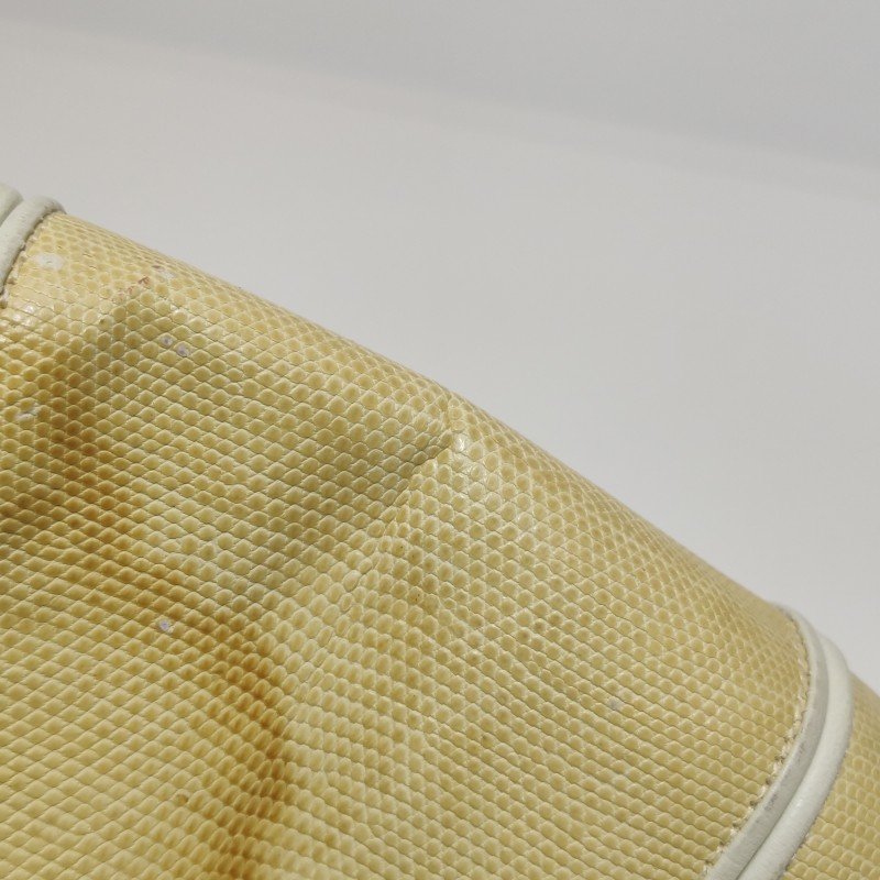 Saint Laurent羊皮蜥蜴皮拼色翻蓋中古斜背包單肩包-20