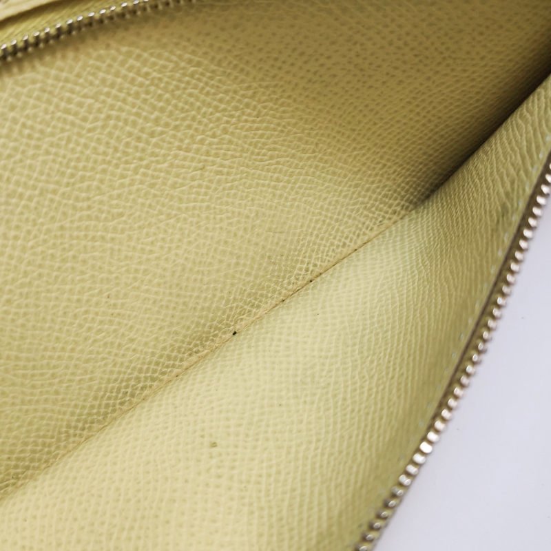 Hermes Bearn小號標誌H袢帶皮夾Epsom牛皮銀扣1Z小雞黃T刻-7