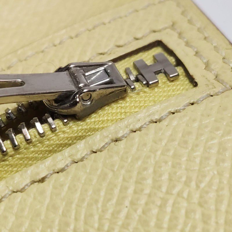 Hermes Bearn小號標誌H袢帶皮夾Epsom牛皮銀扣1Z小雞黃T刻-10
