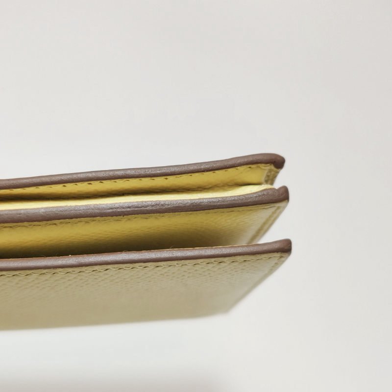 Hermes Bearn小號標誌H袢帶皮夾Epsom牛皮銀扣1Z小雞黃T刻-22