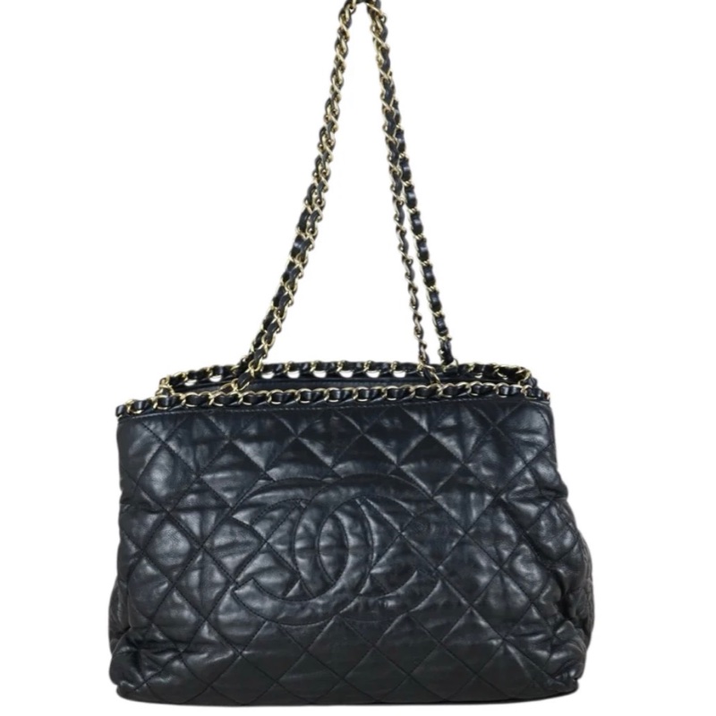 「JL精品代購」9新 Chanel 香奈兒 鏈條托特單肩包-3