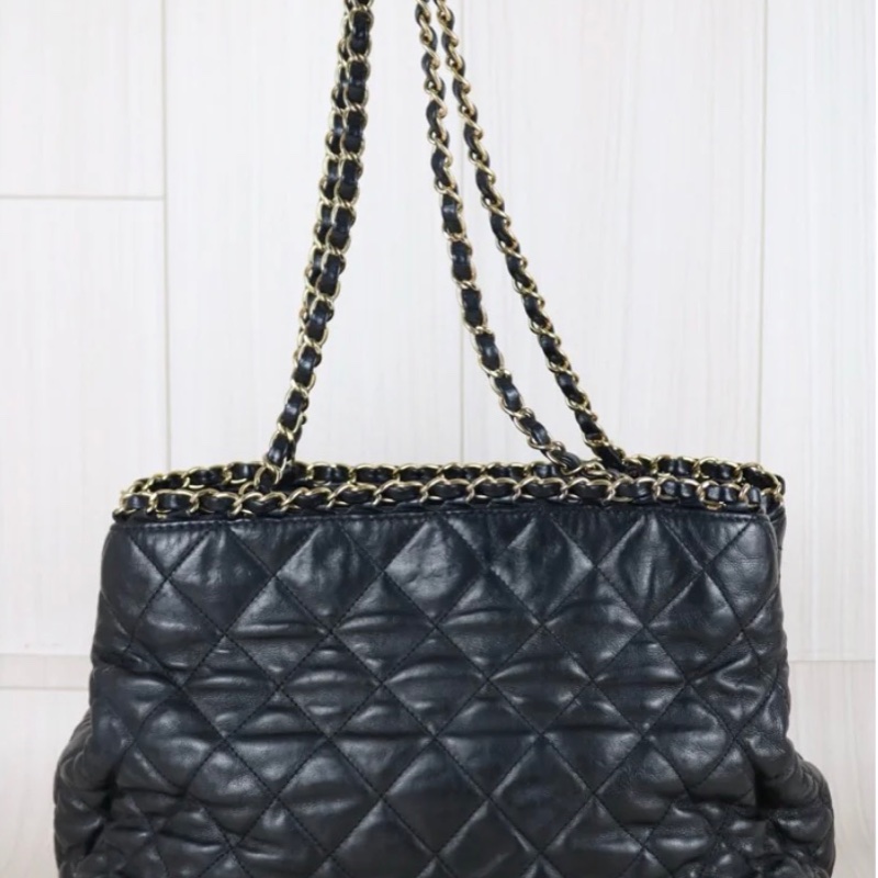 「JL精品代購」9新 Chanel 香奈兒 鏈條托特單肩包-4