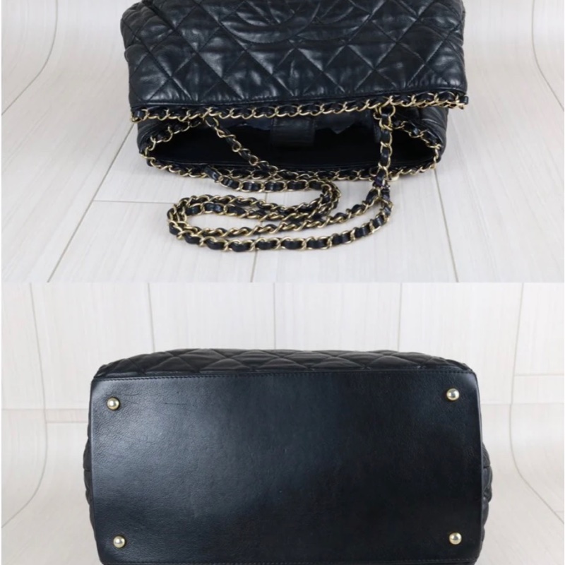 「JL精品代購」9新 Chanel 香奈兒 鏈條托特單肩包-6