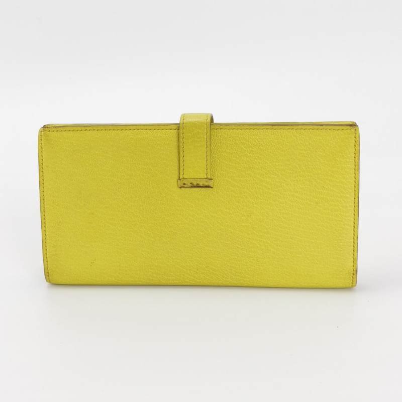 Hermes Bearn小號羊皮純色標誌H袢帶皮夾-3