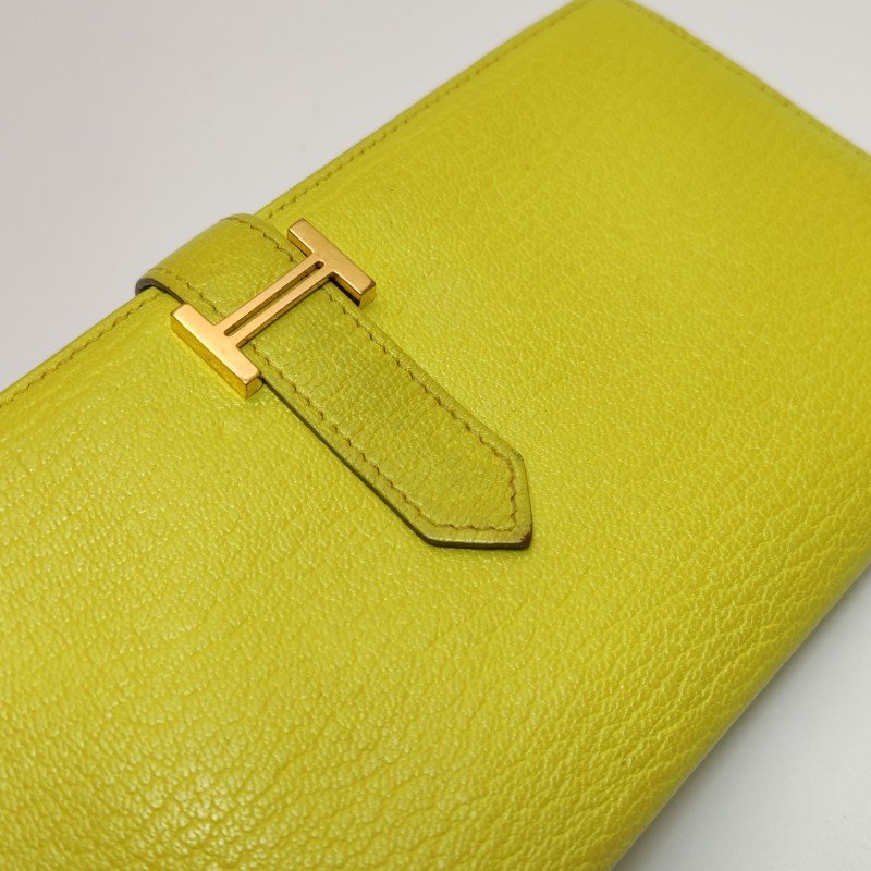 Hermes Bearn小號羊皮純色標誌H袢帶皮夾-15