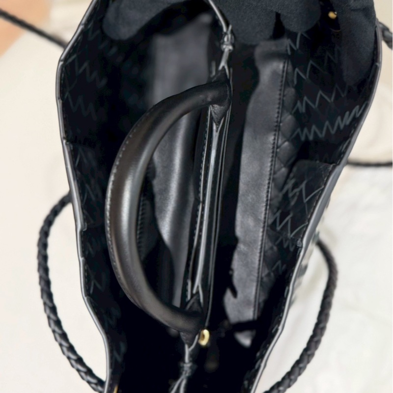 Bottega Veneta✨BV橫版Andiamo系列 Intrecciato編織磁釦手提包斜背包肩背包-2