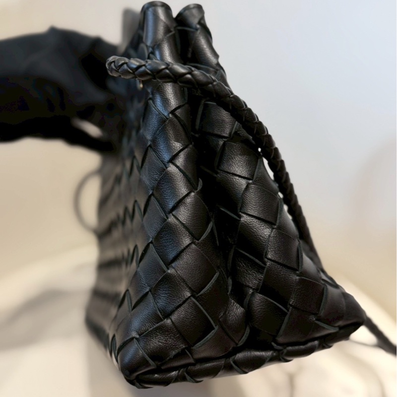 Bottega Veneta✨BV橫版Andiamo系列 Intrecciato編織磁釦手提包斜背包肩背包-10