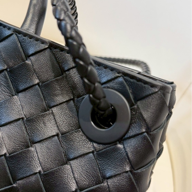 Bottega Veneta✨BV橫版Andiamo系列 Intrecciato編織磁釦手提包斜背包肩背包-13