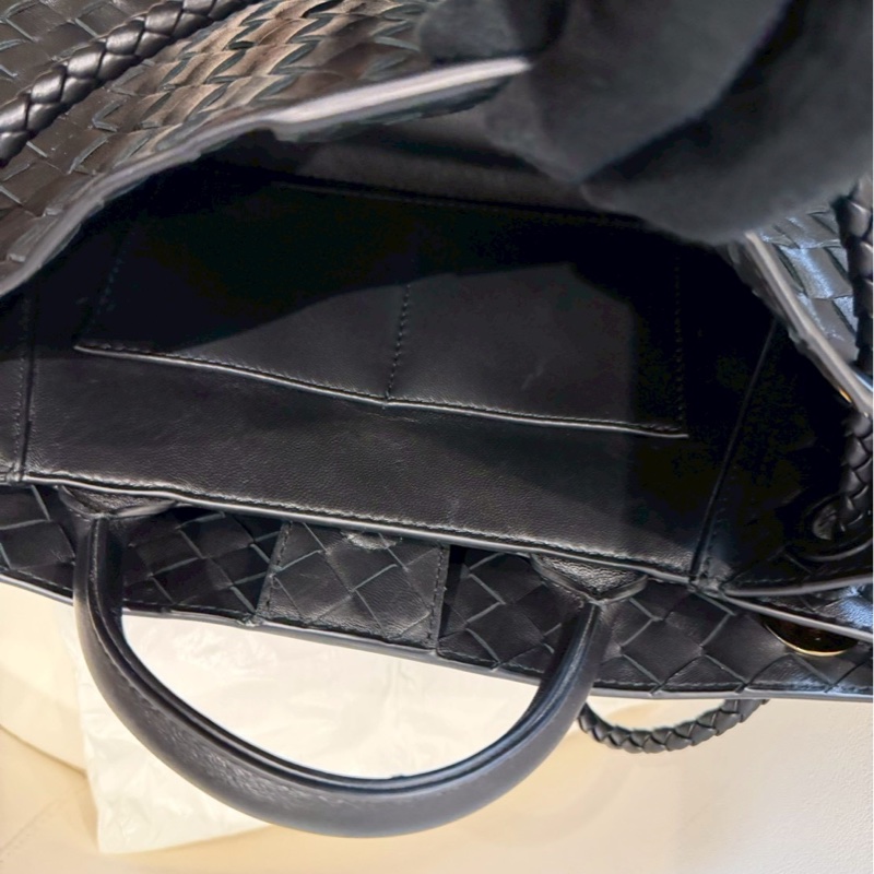 Bottega Veneta✨BV橫版Andiamo系列 Intrecciato編織磁釦手提包斜背包肩背包-17
