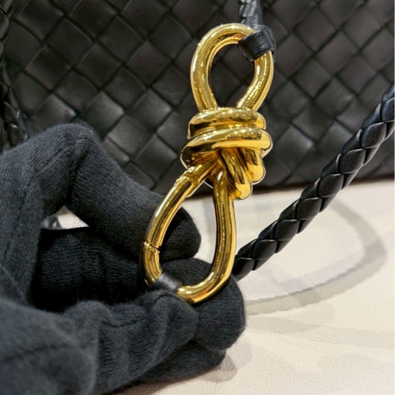 Bottega Veneta✨BV橫版Andiamo系列 Intrecciato編織磁釦手提包斜背包肩背包-21