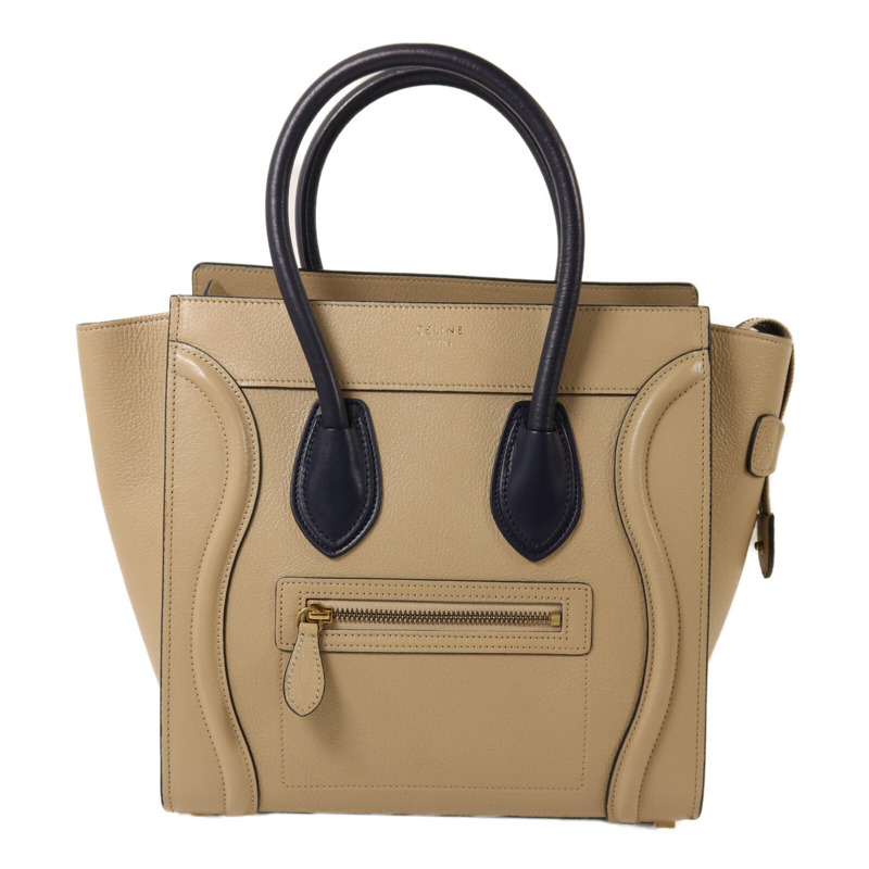 CELINE 牛皮皮革Micro Luggage金扣手挽袋-0