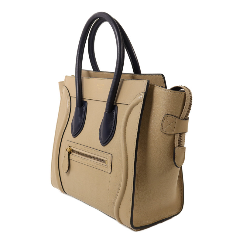 CELINE 牛皮皮革Micro Luggage金扣手挽袋-2