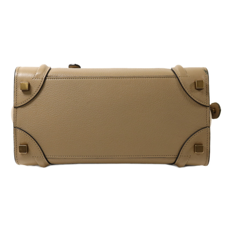 CELINE 牛皮皮革Micro Luggage金扣手挽袋-3