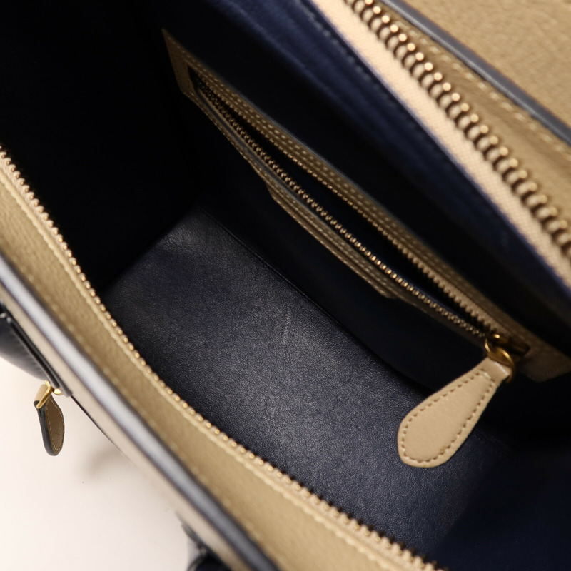 CELINE 牛皮皮革Micro Luggage金扣手挽袋-4
