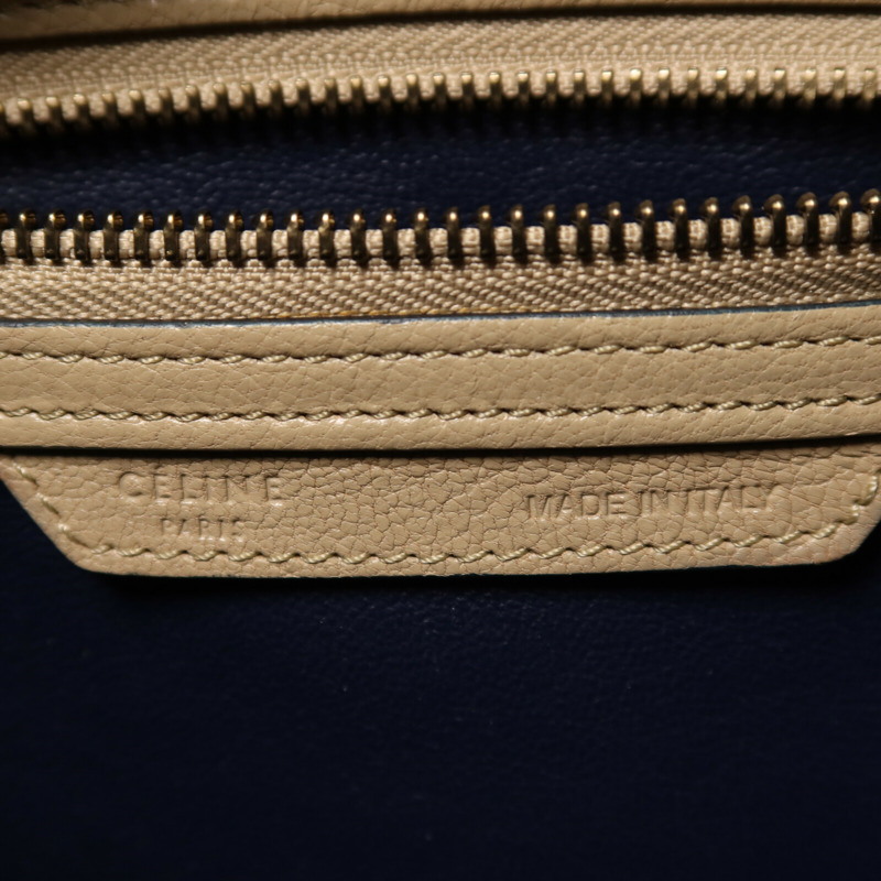 CELINE 牛皮皮革Micro Luggage金扣手挽袋-6