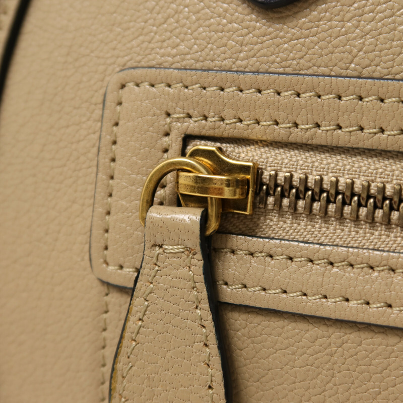 CELINE 牛皮皮革Micro Luggage金扣手挽袋-10