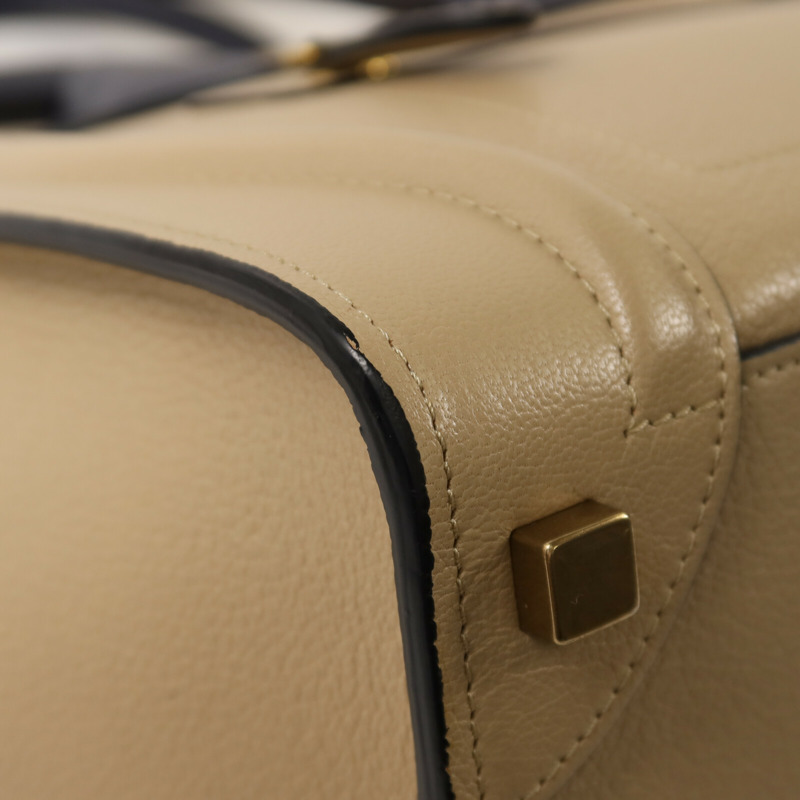 CELINE 牛皮皮革Micro Luggage金扣手挽袋-11