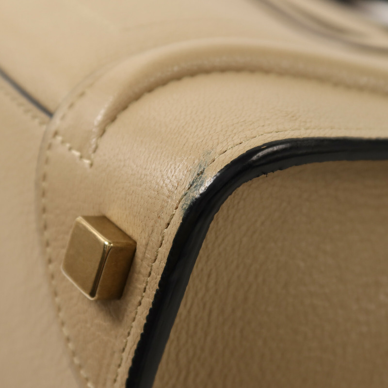 CELINE 牛皮皮革Micro Luggage金扣手挽袋-12