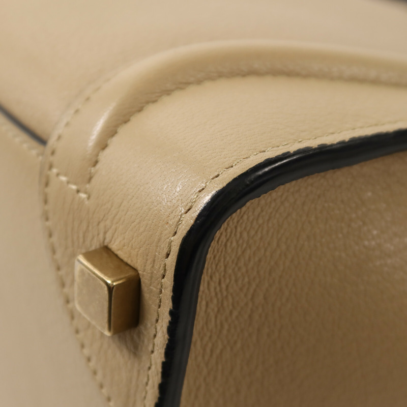 CELINE 牛皮皮革Micro Luggage金扣手挽袋-14