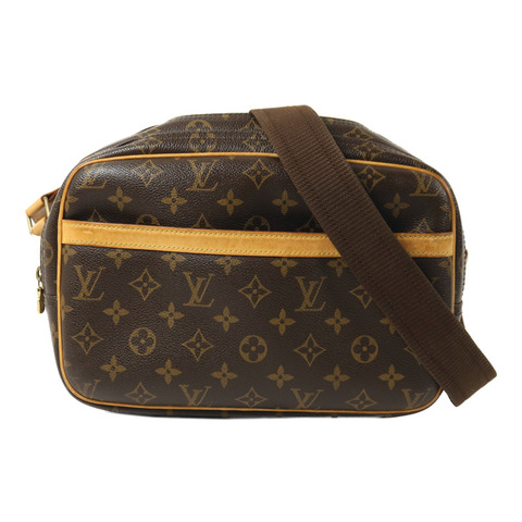 LOUIS VUITTON Monogram Reporter PM金扣肩背袋